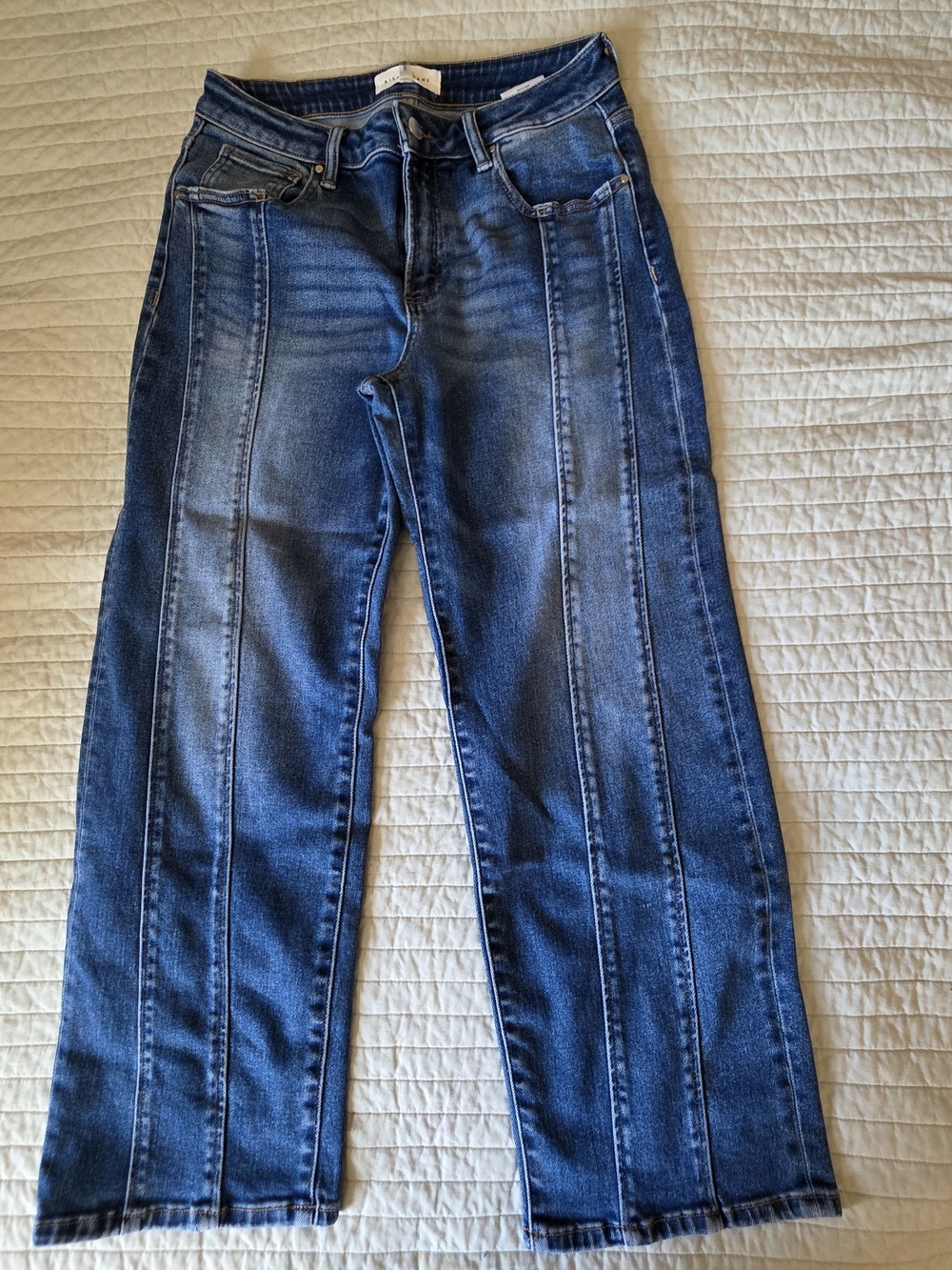 Risen Dark Blue Straight-Leg Jeans
